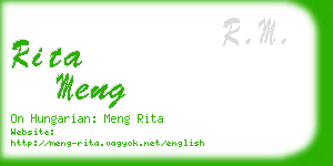 rita meng business card